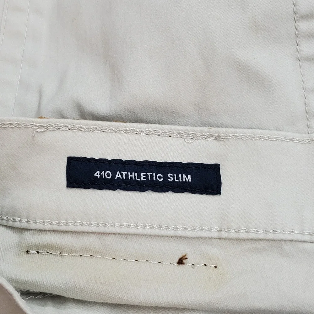 Lucky Brand Men Pants 32X30 Beige Chino Twill 410 Athletic Slim Button Zipper